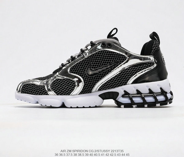 超值人氣 Nike AIR ZM SPIRIDON CG 2 斯图西 复古 新款 男鞋 女鞋 黑色银灰