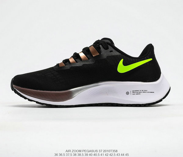 特價下殺 Nike Zoom Pegasus 37 登月 37 網面 透氣 緩震 疾速 跑鞋 男女鞋 黑熒光綠