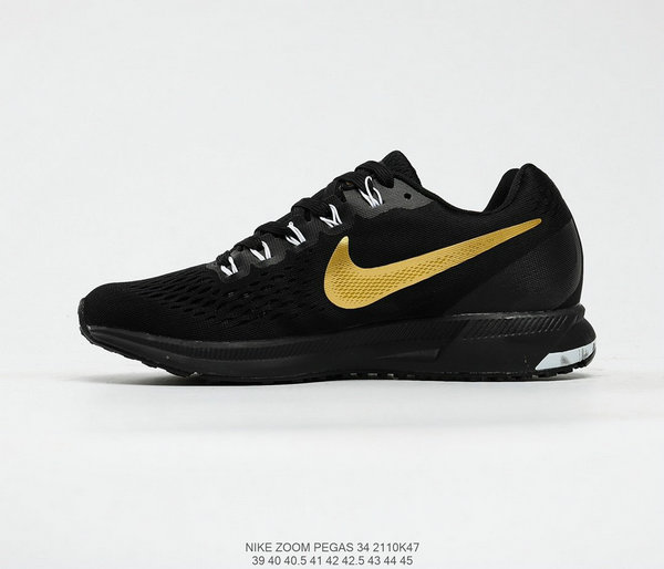 特價好康 Nike Air Zoom Pegas 34代 登月 系列 網面 透氣 訓練 跑步鞋 男鞋 黑金