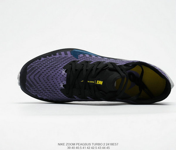 品質保證 Nike Zoom Pegasus Turbo 2 CR 飛馬 2代 超輕 網面 跑步鞋 休閑 運動鞋 黑紫 男鞋
