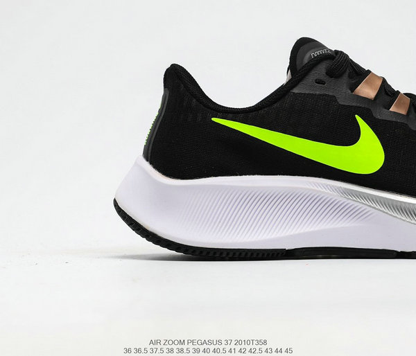 特價下殺 Nike Zoom Pegasus 37 登月 37 網面 透氣 緩震 疾速 跑鞋 男女鞋 黑熒光綠