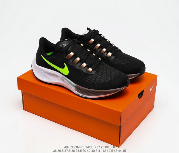 Nike Zoom Pegasus 37 登月 37 網面 透氣 緩震 疾速 跑鞋 男女鞋 黑熒光綠