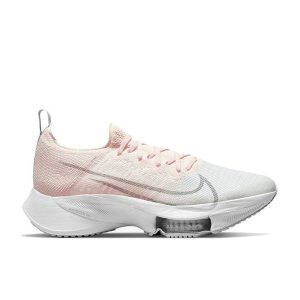Nike Air Zoom Tempo NEXT% Flyknit 緩震馬拉松競速跑步鞋低幫訓練鞋 女款 白銀粉