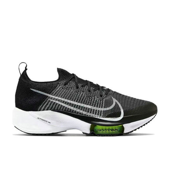 Nike Air Zoom Tempo NEXT% Flyknit 緩震馬拉松競速跑步鞋低幫訓練鞋 男款 黑白